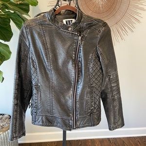 Vegan Leather Black Motorcycle Jacket